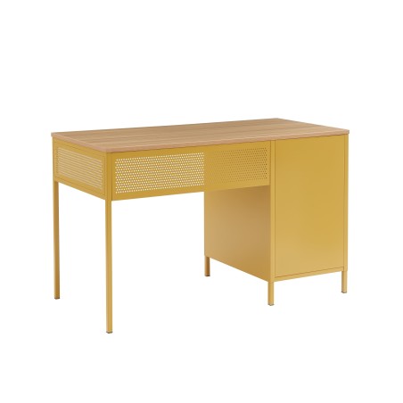 Bureau PANTONE métal jaune moutarde 120cm