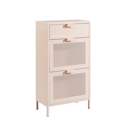 Meuble à chaussures PANTONE métal rose blush 55cm