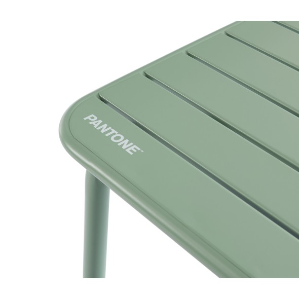 Table de jardin PANTONE en acier vert menthe 70x70 cm