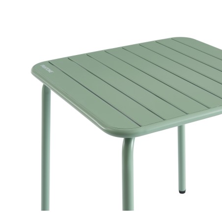 Table de jardin PANTONE en acier vert menthe 70x70 cm