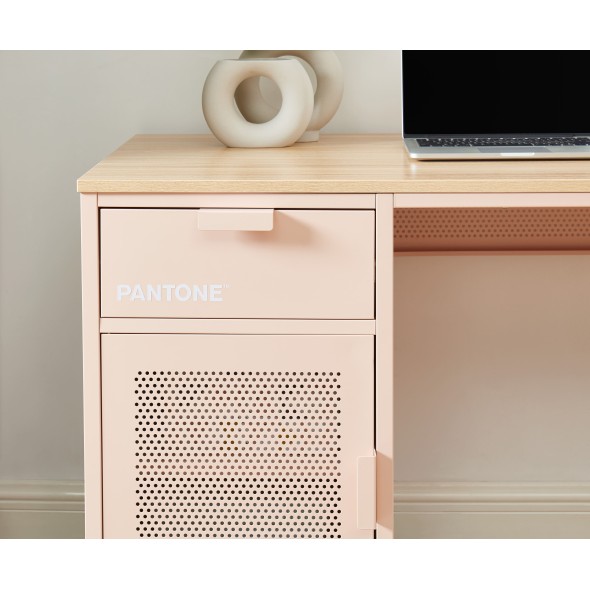 Bureau PANTONE métal rose blush 120cm