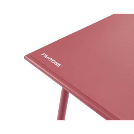 Table de jardin PANTONE en acier rouge indien 140x80 cm