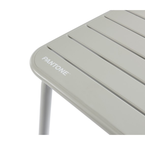 Table de jardin PANTONE en acier gris glacier 70x70 cm