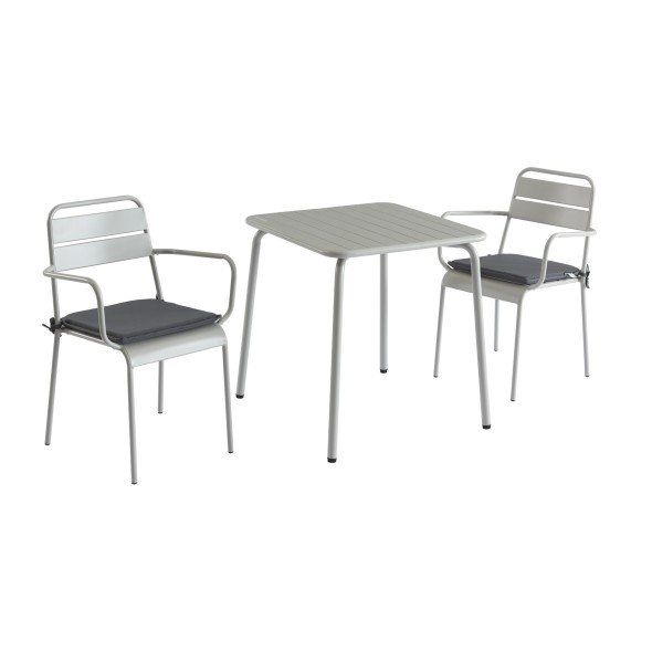 Table de jardin PANTONE en acier gris glacier 70x70 cm