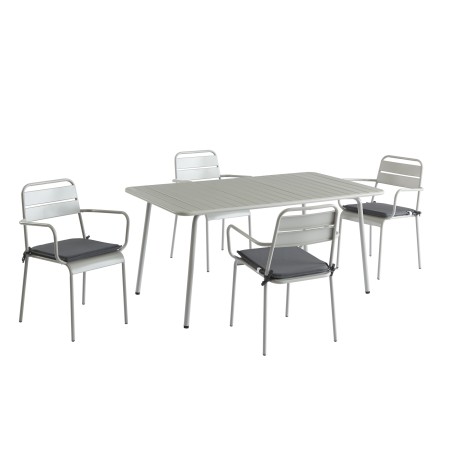 Table de jardin PANTONE en acier gris glacier 160x90 cm