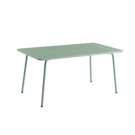 Table de jardin PANTONE en acier vert menthe 160x90 cm