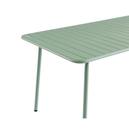 Table de jardin PANTONE en acier vert menthe 160x90 cm