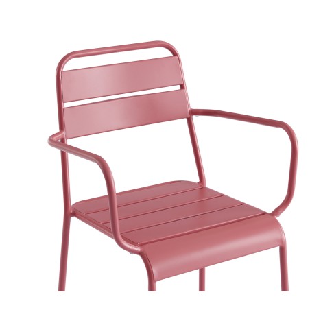 Lot de 2 chaises PANTONE en acier rouge indien