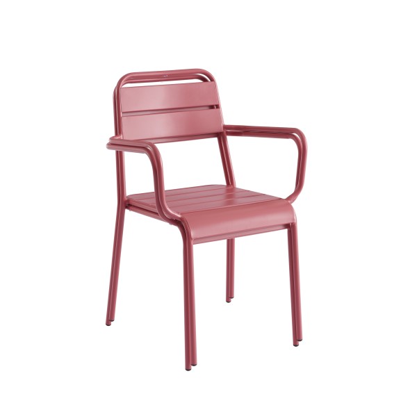 Lot de 2 chaises PANTONE en acier rouge indien