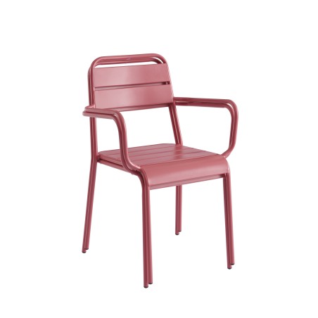 Lot de 2 chaises PANTONE en acier rouge indien