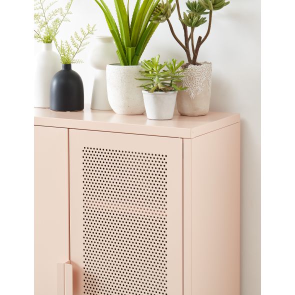 Buffet PANTONE métal rose blush h100cm