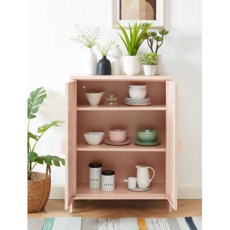 Buffet PANTONE métal rose blush h100cm