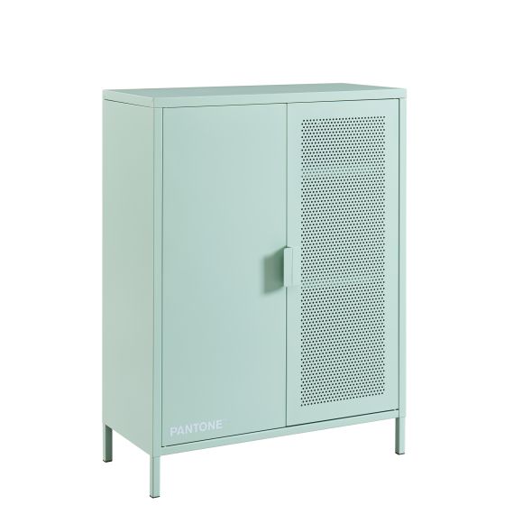 Buffet PANTONE métal vert menthe h100cm