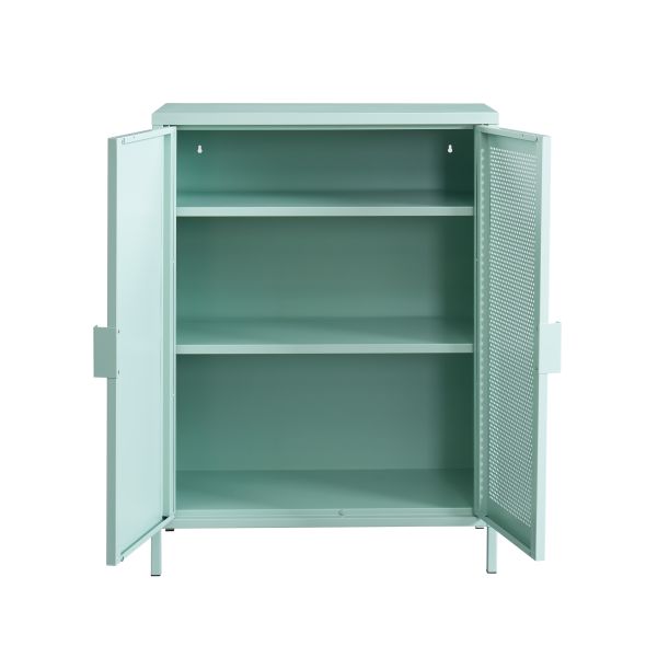 Buffet PANTONE métal vert menthe h100cm