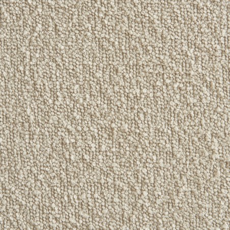 Lit coffre KULA tissu bouclette beige 160x200 sommier inclus