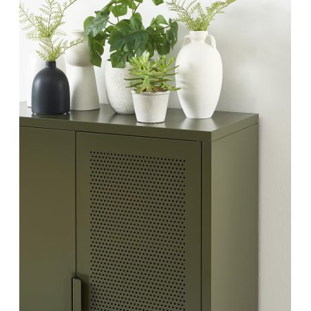 Buffet PANTONE métal vert olive h100cm