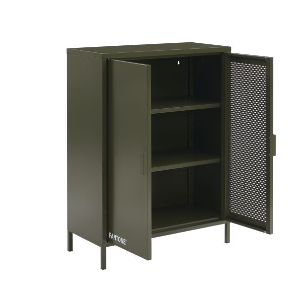 Buffet PANTONE métal vert olive h100cm