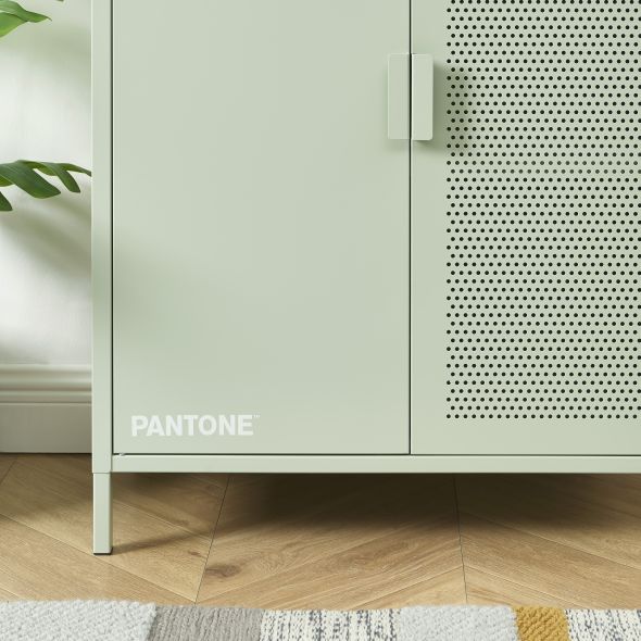 Buffet PANTONE métal vert amande h100cm