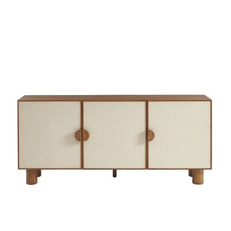 Buffet GASTON 3 portes placage frêne cannage 170cm