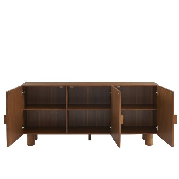 Buffet GASTON 3 portes placage frêne cannage 170cm