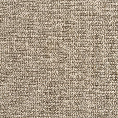 Fauteuil FAREL tissu chenille beige et pieds métal noir