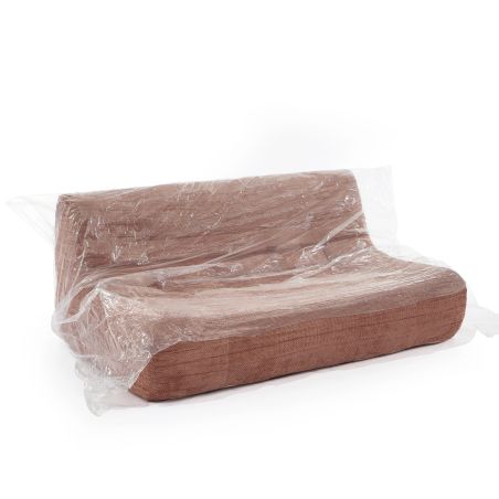 Banquette JANIS modulable 2 places tissu chenille terracotta