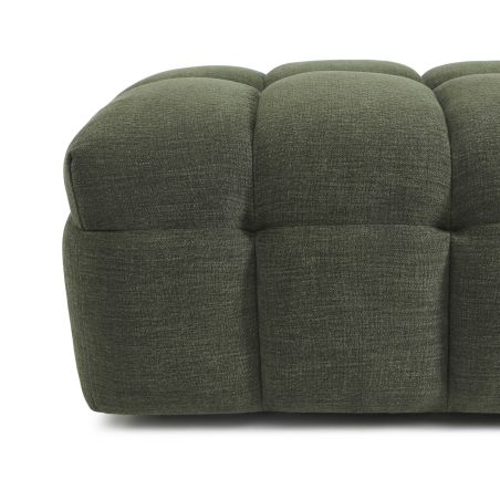 Pouf MOODY tissu lin vert
