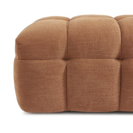 Pouf MOODY tissu lin écureuil