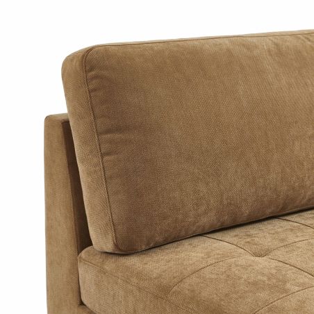 Chauffeuse BILLIE 1 place tissu chenille écureuil