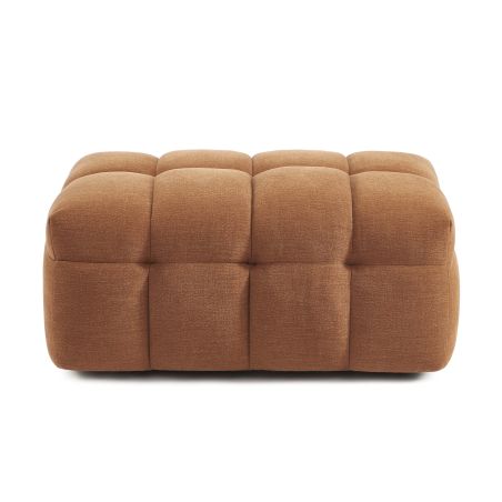 Pouf MOODY tissu lin écureuil