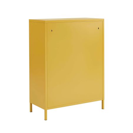 Buffet PANTONE métal jaune moutarde h100cm