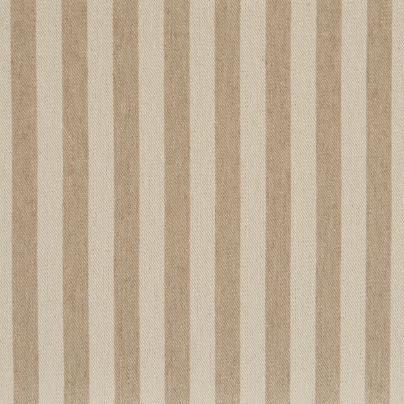 Lit coffre PILKA 140x190 tissu rayé beige et écru sommier inclus