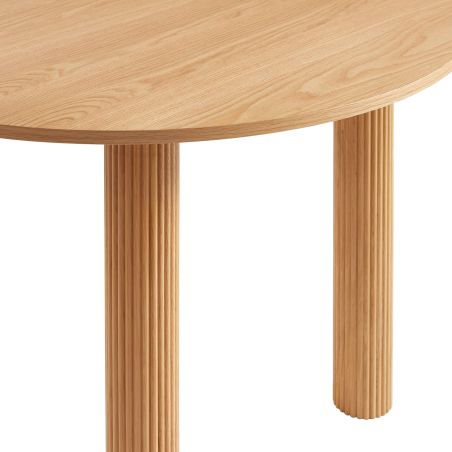 Table de séjour PENELOPE ronde placage chêne 115 cm