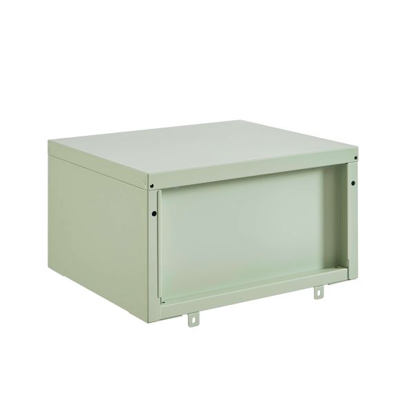 Table de chevet murale PANTONE métal vert amande 40cm