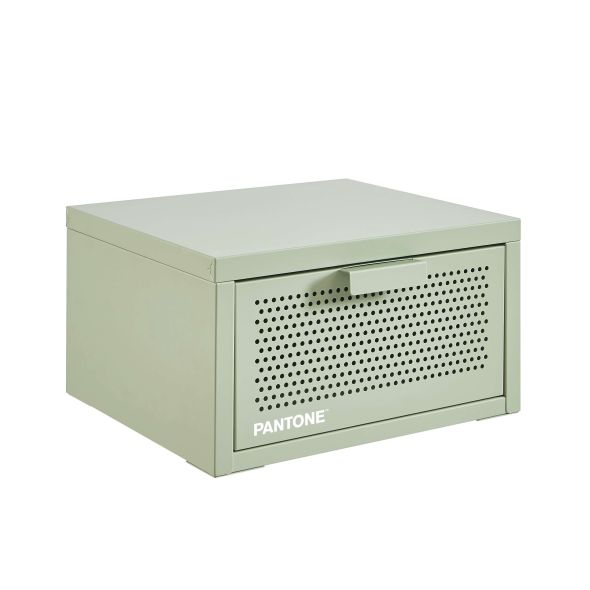 Table de chevet murale PANTONE métal vert amande 40cm