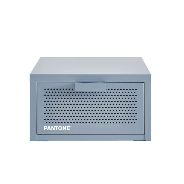 Table de chevet murale PANTONE métal gris bleu 40cm