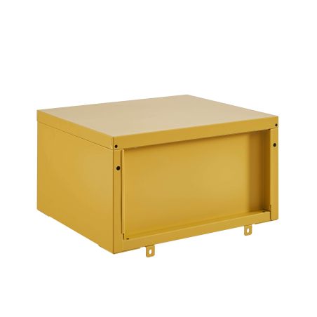 Table de chevet murale PANTONE métal jaune moutarde 40cm