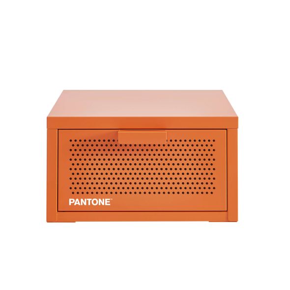 Table de chevet murale PANTONE métal orange 40cm