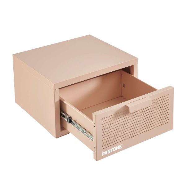 Table de chevet murale PANTONE métal rose blush 40cm