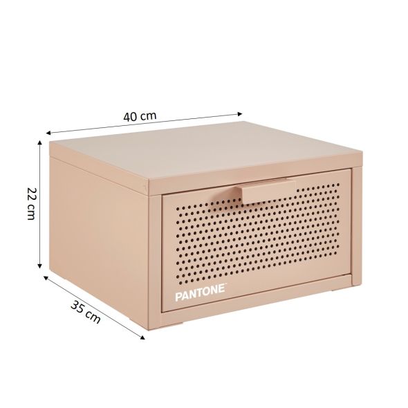Table de chevet murale PANTONE métal rose blush 40cm