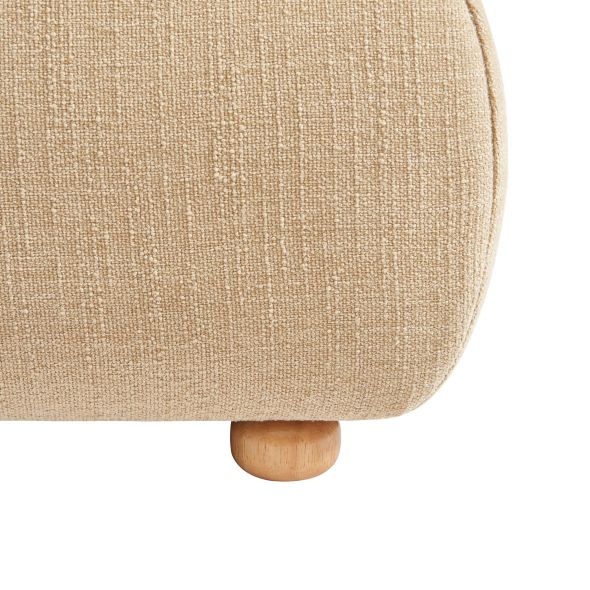 Lit coffre JELLY 160x200 tissu bouclette beige sommier inclus