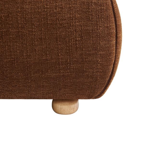 Lit coffre JELLY 160x200 tissu bouclette marron sommier inclus