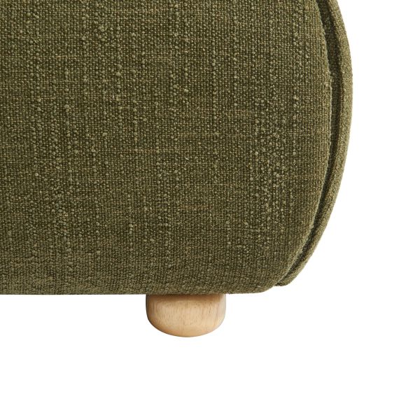 Lit coffre JELLY 160x200 tissu bouclette vert sommier inclus