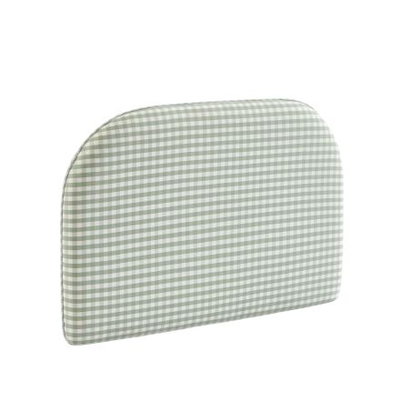 Tête de lit LOUISON tissu vichy vert et blanc 90 cm