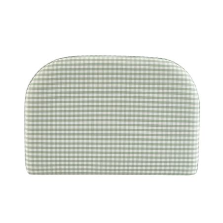 Tête de lit LOUISON tissu vichy vert et blanc 90 cm