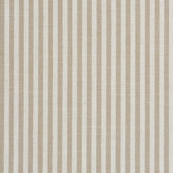 Tête de lit LOUISON tissu lin rayé blanc et beige 90 cm