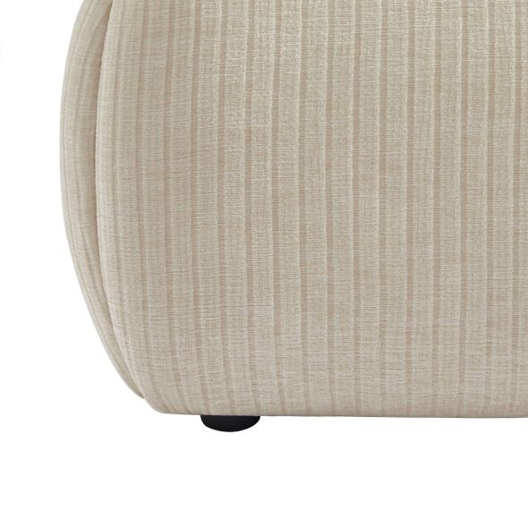 Lit coffre YOKA 160x200 velours côtelé beige sommier inclus