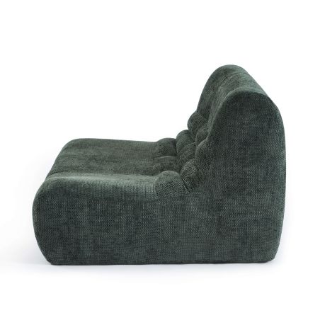 Chauffeuse JANIS modulable 1 place tissu chenille vert