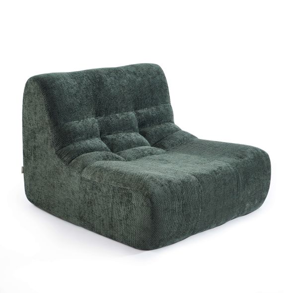 Chauffeuse JANIS modulable 1 place tissu chenille vert