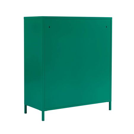 Commode PANTONE 6 tiroirs métal émeraude 90cm